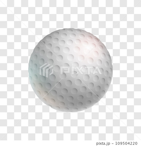 Realistic textured white golf ball Realistic textured white golf ball 109504220