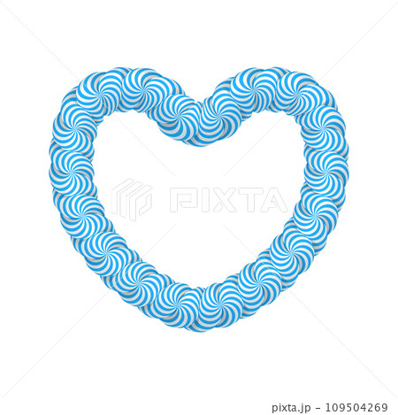 Lollipop blue heart frame Lollipop blue heart frame 109504269