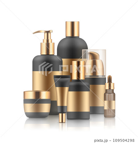 Realistic package for luxury cosmetic Realistic package for luxury cosmetic 109504298