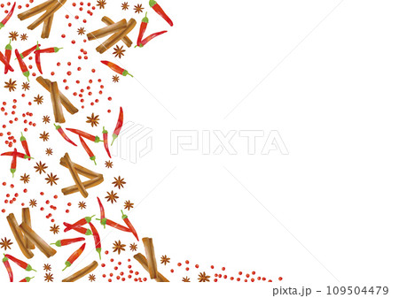 水彩風 スパイスフレーム 水彩風 スパイスフレーム 109504479