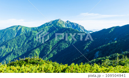 夏の爺ヶ岳登山（鹿島槍ヶ岳を望む） 109504941