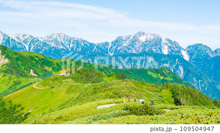 夏の爺ヶ岳登山(種池山荘~爺ヶ岳南峰の稜線から剱岳方面の眺め) 夏の爺ヶ岳登山(種池山荘~爺ヶ岳南峰の稜線から剱岳方面の眺め) 109504947