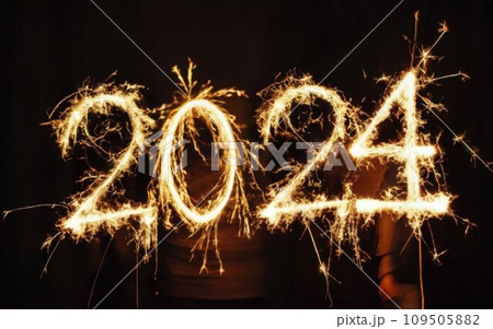 New year fireworks  background  2024 109505882