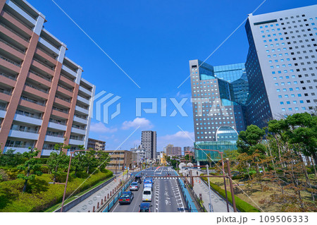 神奈川県川崎市幸区堀川町のソリッドスクエア、府中街道などを北側に見る 109506333