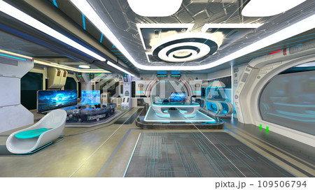 宇宙船内の風景 109506794