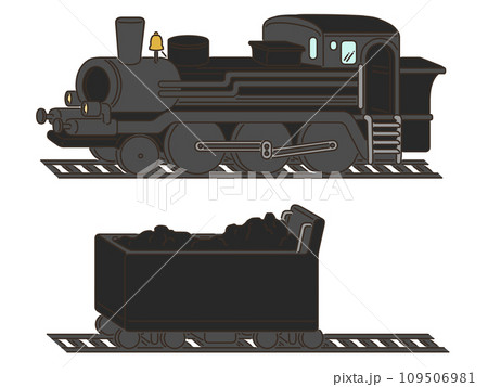 シンプルな機関車のイラスト シンプルな機関車のイラスト 109506981