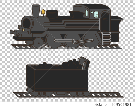 シンプルな機関車のイラスト シンプルな機関車のイラスト 109506981