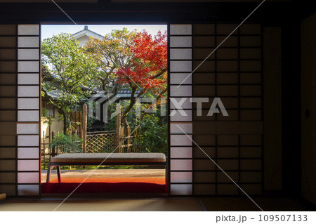 秋の京都　大徳寺塔頭　興臨院　紅葉が美しい方丈庭園 109507133