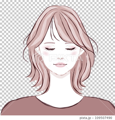 目を閉じた女性 目を閉じた女性 109507490