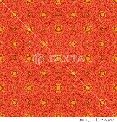 Orange color mandala pattern Orange color mandala pattern 109507647