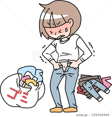 ズボンが入らない女性　 109508409