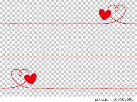 シンプルな手書きの赤いハートのライン 線画 シンプルな手書きの赤いハートのライン 線画 109508696