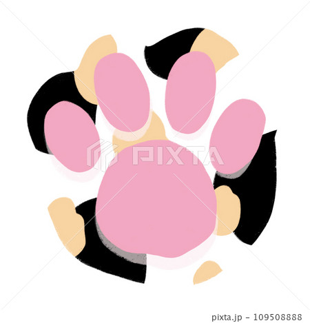 Cat Paw Cartoon illustration Calico Cat Paw 109508888