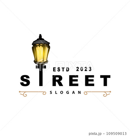 Lantern Logo Design Street Lamp Old Classic Vintage Minimalist Illustration Template Lantern Logo Design Street Lamp Old Classic Vintage Minimalist Illustration Template 109509013