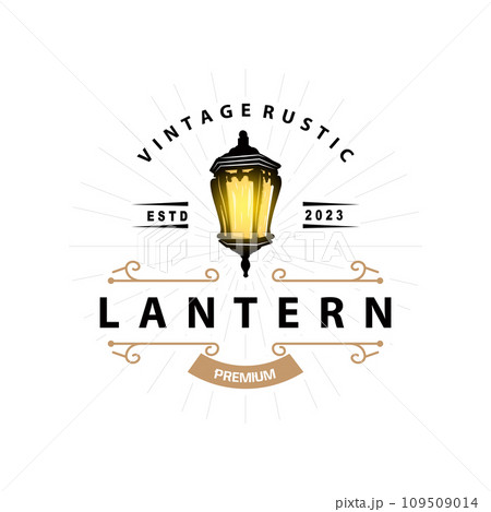Lantern Logo Design Street Lamp Old Classic Vintage Minimalist Illustration Template Lantern Logo Design Street Lamp Old Classic Vintage Minimalist Illustration Template 109509014