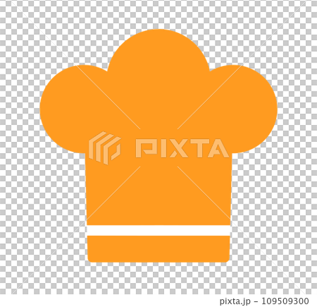 simple orange chef hat 109509300