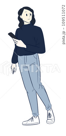 シンプルな服装の女性 109511072