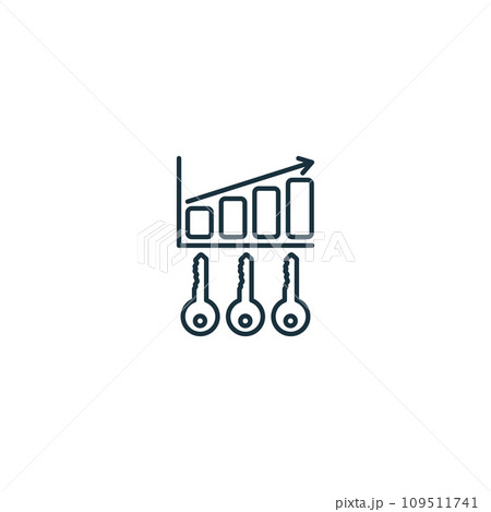 Key performance indicator icon. Monochrome simple sign from business concept collection. Key performance indicator icon for logo, templates, web design and infographics. 109511741