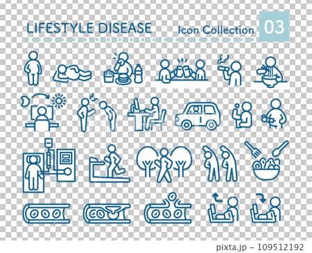 Icon illustration related to lifestyle diseases 109512192