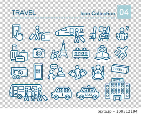 旅行アイコンのセット 109512194