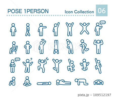ポーズアイコンのセット 109512197
