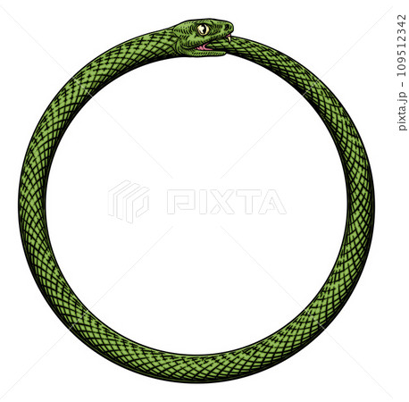 Ouroboros Uroboros Serpent Snake Vintage Woodcut 109512342
