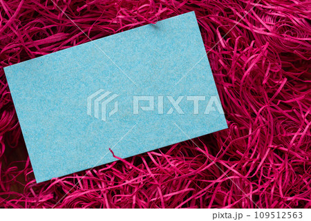 青色のメッセージカード 109512563