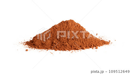Cocoa Powder Isolated, Cacao Dust Pile, Dry Ground Cocoa Beans, Cocao Powder Pile for Chocolate Cocoa Powder Isolated, Cacao Dust Pile, Dry Ground Cocoa Beans, Cocao Powder Pile for Chocolate 109512649