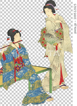 Ukiyo-e woman illustration Ukiyo-e woman illustration 109512825