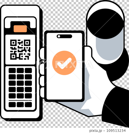 Smartphone and Payment Terminal Paying with a Scan Smartphone and Payment Terminal Paying with a Scan 109513234