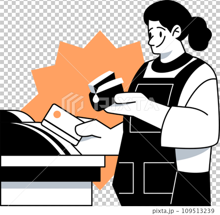 Contactless Card Payment Vector Illustration Contactless Card Payment Vector Illustration 109513239