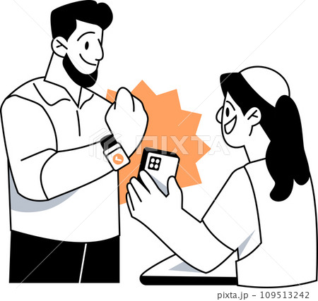 Smartwatch Payment Contactless Convenience Vector 109513242