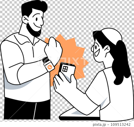 Smartwatch Payment Contactless Convenience Vector 109513242