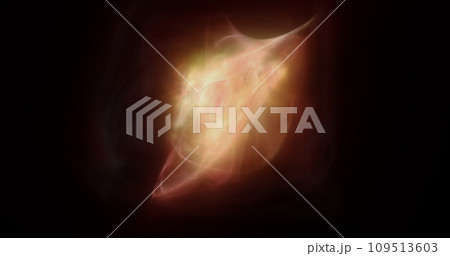 Multicolored energy glowing yellow orange cosmic magic smoke dust futuristic bright background 109513603