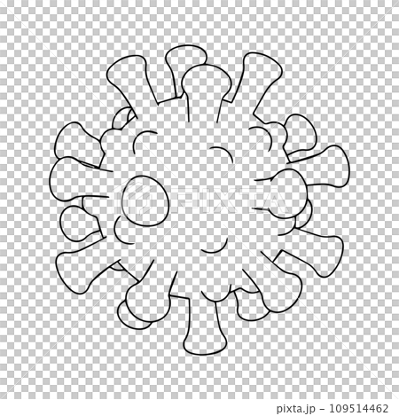 simple virus line drawing simple virus line drawing 109514462