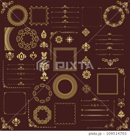 Vintage Big Set of Classic Vector Patterns. Collection of Graphics 109514703