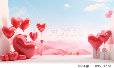 composite image of love hearts 109514778