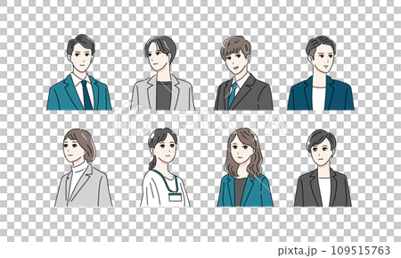 各種職業的商務人士插畫 109515763