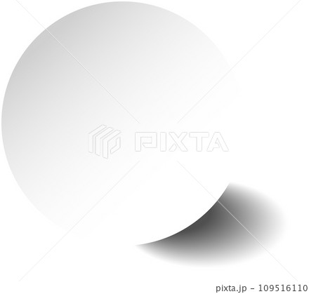 White paper round shadow 109516110