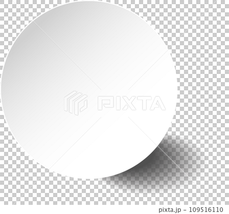 White paper round shadow 109516110