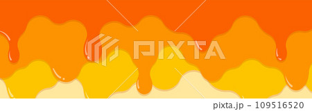 フレーム素材_垂れた液体_オレンジ フレーム素材_垂れた液体_オレンジ 109516520