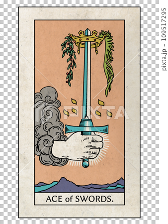 騎士塔羅牌 小阿爾克那 寶劍王牌 109517295