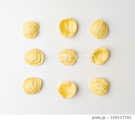 Raw Orecchiette Pasta, Homemade Dry Macaroni, Italian Recchietedde 109517782