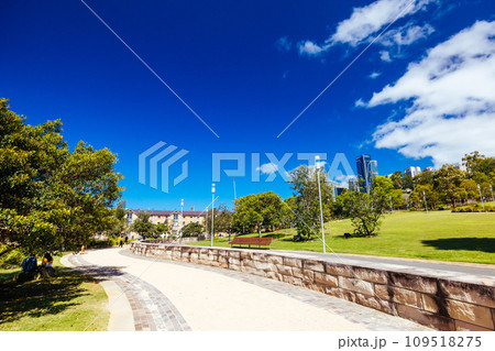 Story Bridge and Brisbane Skyline in Australia 109518275