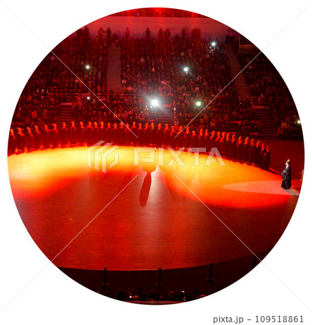 Sema show and dervishes, dervishes spinning around with mystical music, December 13, 2014 Konya Turkey 109518861