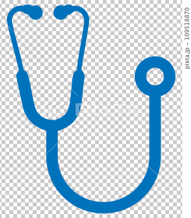 Stethoscope icon blue 109518870