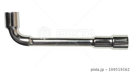 Metal hex key on white isolated background 109519162