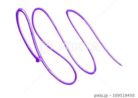 Purple watercolor drop zigzag isolated on white background. 109519450