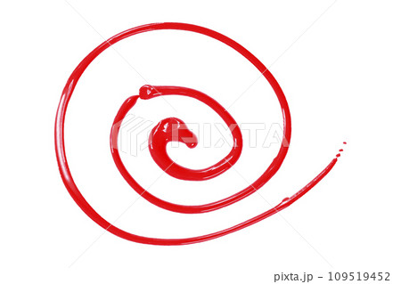 red watercolor painted zigzag lines isolated on white background. red watercolor painted zigzag lines isolated on white background. 109519452