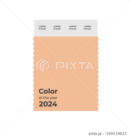 Color of the Year 2024. Peach fuzz. Vector 109519625
